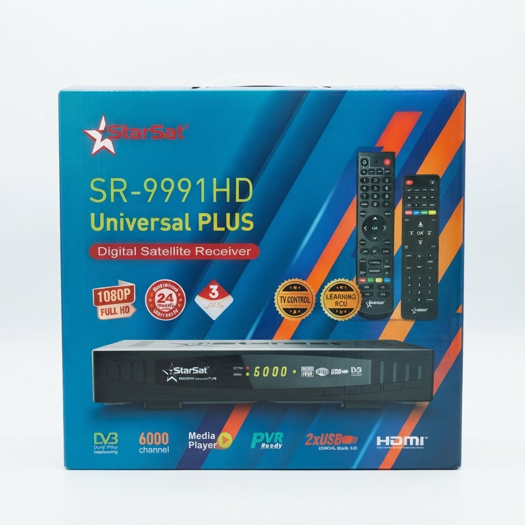 گیرنده دیجیتال استارست مدل SR9991 فول اچ دی با دو عدد ریموت کنترل