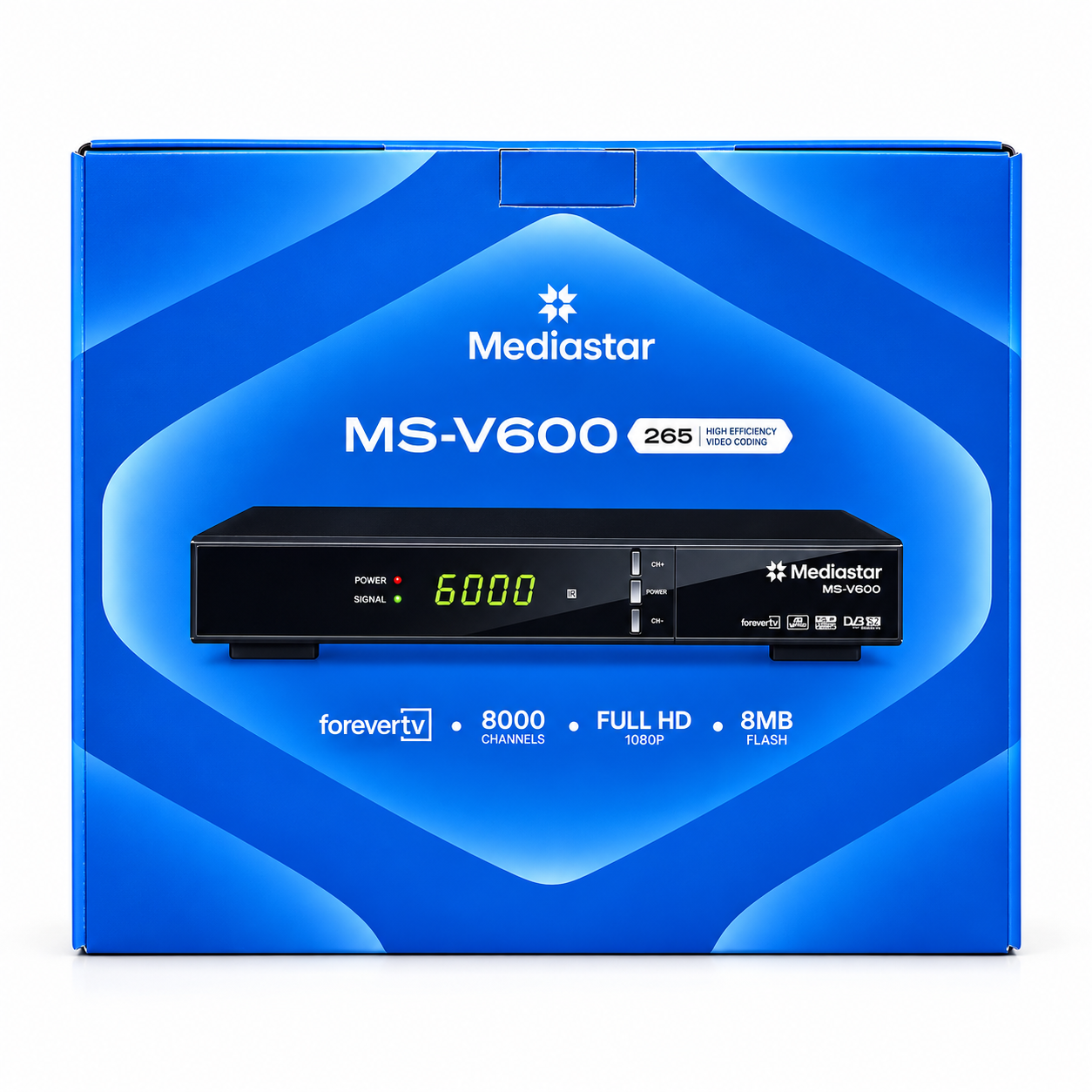 گیرنده مدیا استار مدل V600 ثاپورت کدک H.265 ضمانت اورجینال