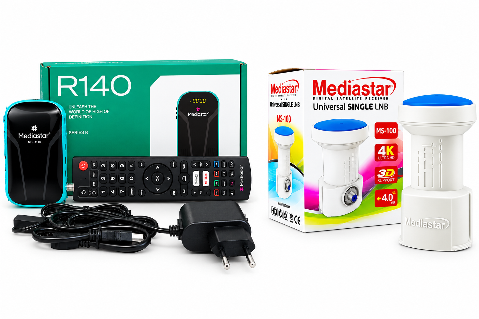 پک2 عددی النبی و گیرنده دیجیتال مدیا استار مدل R140 ورژن ۲ با ریموت کنترل جدید